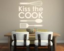 Kiss the Cook Quotes Wall Decal Family Quotes Vinyl Art Stickers